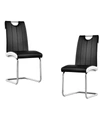Best Master Furniture Bono Upholstered Modern Side Chairs, Set Of 2 In Black