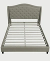 Best Master Furniture Myrick Upholstered Tufted Platform Bed, Queen In Gray