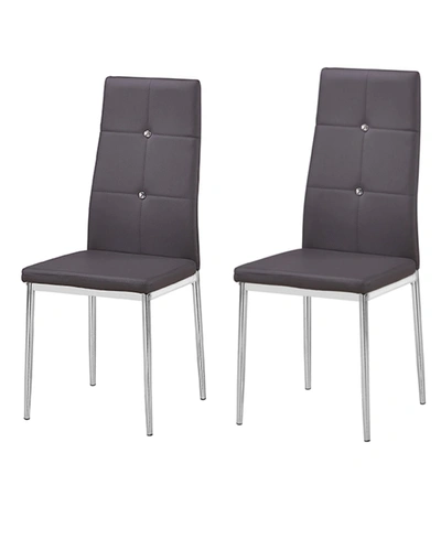 Best Master Furniture Trina Modern Living Side Chairs,, Set Of 2 In Gray