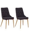 BEST MASTER FURNITURE JACOBSEN UPHOLSTERED MID CENTURY SIDE CHAIRS, SET OF 2
