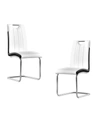 Best Master Furniture Bono Upholstered Modern Side Chairs, Set Of 2 In White