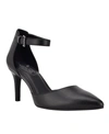 Bandolino Women's Ginata Pointed Toe Ankle Strap Pumps Women's Shoes In Black