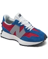 New Balance Women's Intelligent Choice 327 Low Top Sneakers In Blue/red/gray