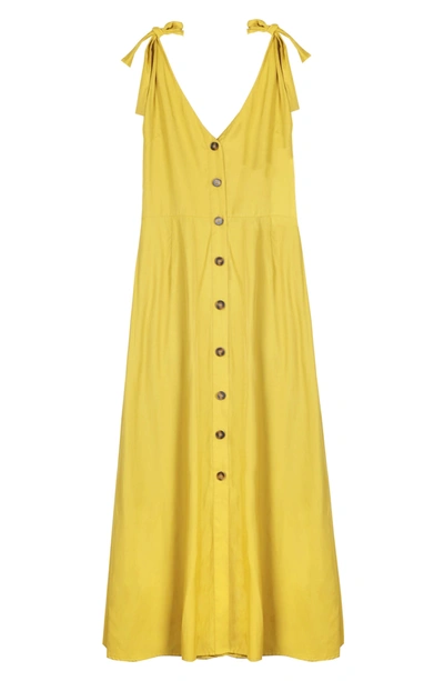 Frnch Anthonia Midi Dress In Yellow
