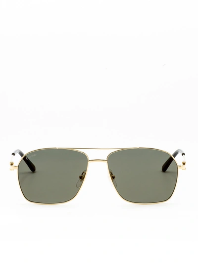 Cartier Navigator Frame Sunglasses In Gold