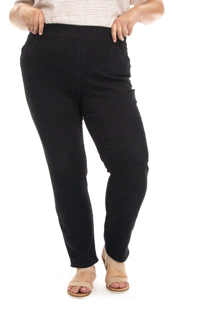 Nina Leonard Denim Pants In Black