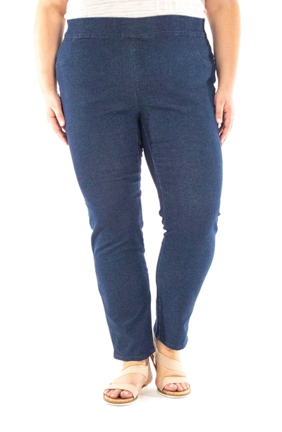 Nina Leonard Denim Pants In Indigo Denim