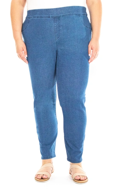 Nina Leonard Denim Pants In Light Wash