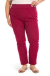Nina Leonard Denim Pants In Crimson