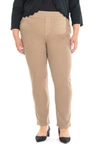 Nina Leonard Denim Pants In Mink/ Black