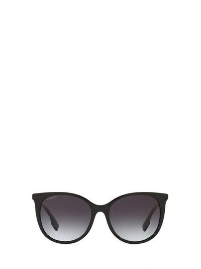 Burberry Eyewear Be4333 Black Sunglasses In 39808g Black