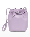 Mansur Gavriel Mini Saffiano Leather Bucket Bag In Lavender