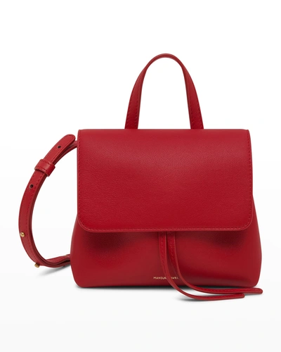 Mansur Gavriel Lady Mini Soft Leather Messenger Bag In Strawberry