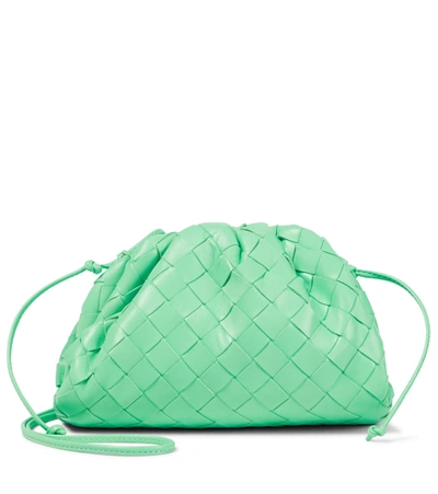 Bottega Veneta Green The Mini Pouch Leather Clutch Bag