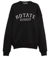 Rotate Birger Christensen Woman Sweatshirt Black Size Xs Organic Cotton In Black