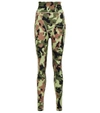 Rotate Birger Christensen Rotate Sunday Camouflage Printed Stretched Leggings In Olivine Comb