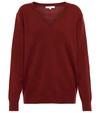 Vince Weekend V Neck Cashmere Sweater In Currant
