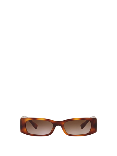 Valentino 51mm Rectangular Sunglasses In Brown