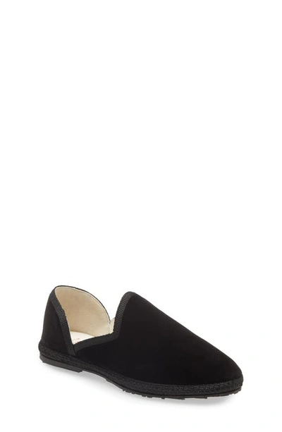 The Row Kids' Little Girl's Friulane Velvet Slippers In Black