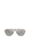 Versace Medusa Pilot-frame Sunglasses In Pale Gold