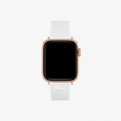Lacoste Petit Pique White Silicone Strap For Apple Watch 38mm/40mm