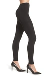 Nordstrom Fleece Lined Footless Tights In Black