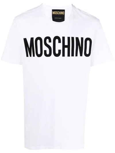 Moschino Logo-print Short-sleeved T-shirt In White