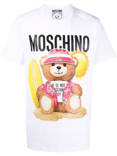 Moschino Teddy Bear-print Short-sleeve T-shirt In White