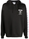 Moschino Logo-tape Hoodie In Schwarz