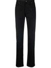 Moschino Logo-print Straight-leg Trousers In Schwarz