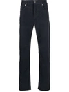 7 For All Mankind Mid-rise Straight Jeans In Blau