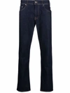 Hackett Mid-rise Slim-fit Jeans In Blau