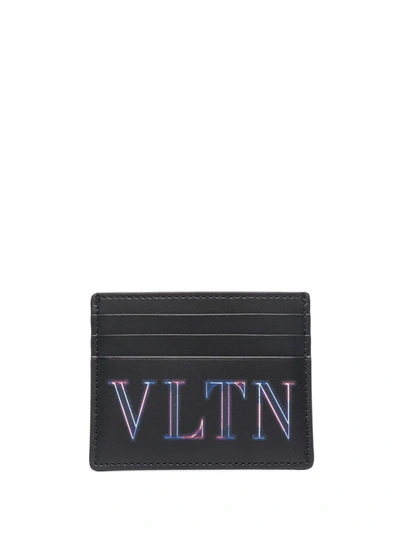 Valentino Garavani Vltn Logo-print Cardholder In Schwarz