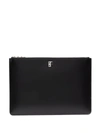 Givenchy 4g Medium Leather Clutch In Schwarz