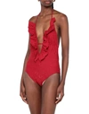 P.a.r.o.s.h One-piece Swimsuits In Brick Red