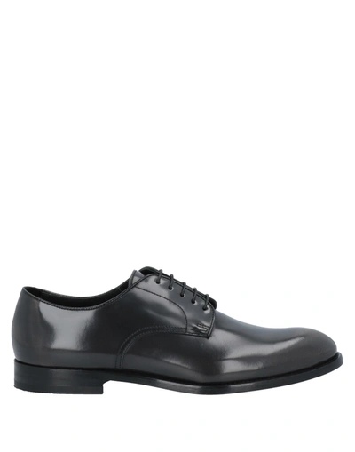 Doucal's Lace-up Shoes In Steel Grey