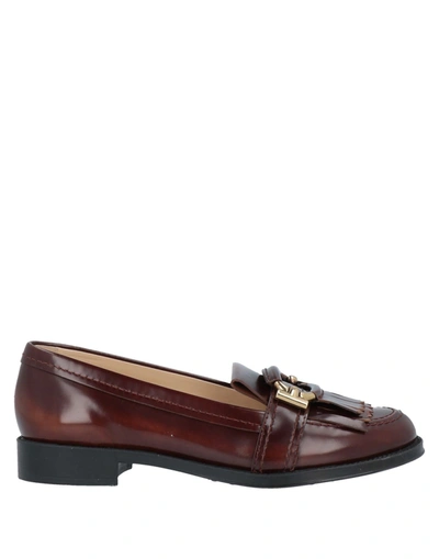 Tod's Loafers In Brick Red