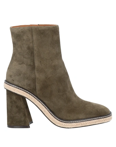 Tory Burch Ankle Boots In Green