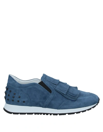 Tod's Sneakers In Slate Blue
