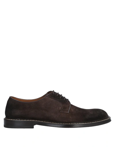 Doucal's Lace-up Shoes In Dark Brown