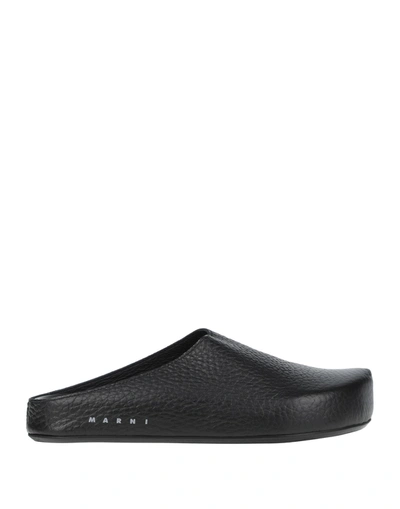 MARNI MARNI MAN MULES & CLOGS BLACK SIZE 7 SOFT LEATHER,17146653SB 7