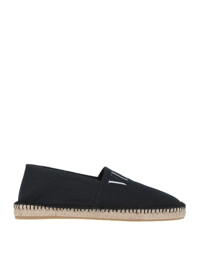 VALENTINO GARAVANI VALENTINO GARAVANI MAN ESPADRILLES BLACK SIZE 8 TEXTILE FIBERS,17146018VT 11