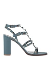 Valentino Garavani Sandals In Pastel Blue