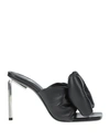 Off-white Woman Sandals Black Size 6 Textile Fibers In Black
