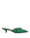 Erika Cavallini Woman Mules & Clogs Dark Green Size 7 Soft Leather