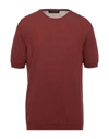 Roberto Collina Sweaters In Brick Red