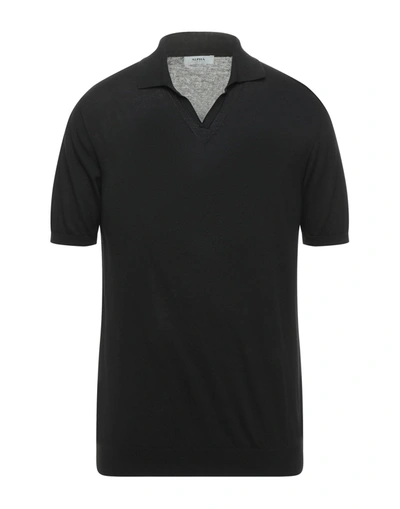 Alpha Studio Sweaters In Black