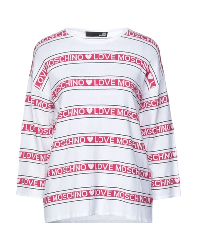 Love Moschino Jacquard-knit Sweater In White