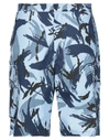 Kenzo Men's High-rise Camo Cargo Shorts In Blue