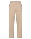Merci .., Woman Pants Beige Size 10 Cotton, Elastane